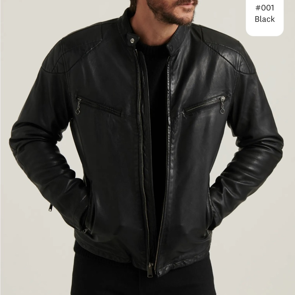 Lucky Brand Men's Vincent Black Leather Jacket